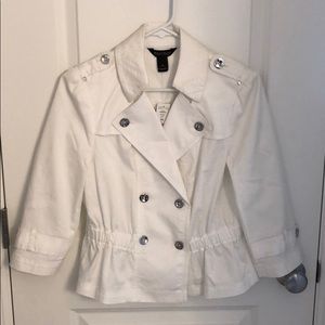 New With Tags White House Black Market White Jacket Size 6
